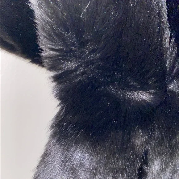H&M Size 4 Black Teddy Jacket Luxurious Fluffy Faux Fur - Picture 9 of 16